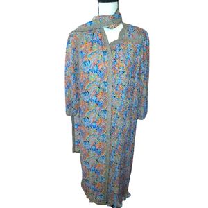 Vintage Georgette Dress with Scarf